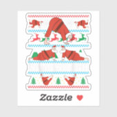NAMASLEIGH Ugly Christmas Sweater Meme Santa Claus シール (シート)