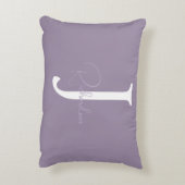 Namastay In Bed Yoga Lavender purple white Funny アクセントクッション (裏面(縦))