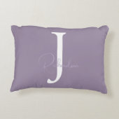 Namastay In Bed Yoga Lavender purple white Funny アクセントクッション (裏面)