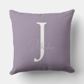 Namastay In Bed Yoga Lavender purple white Funny クッション (裏面)