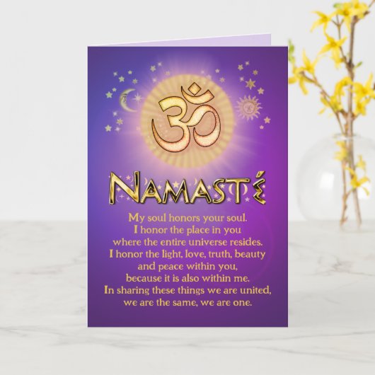Namasté  カード (黄色い花)