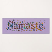Namaste Butterfly Art | Lavender Purple Meditation ヨガマット (正面(横))