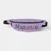 Namaste Butterfly Graphic Yoga Art Lavender Purple ファニーパック (正面)