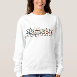 Namaste Colorful Butterfly Graphic Art -Yoga Lover スウェットシャツ