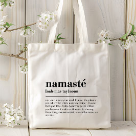 Namaste Definition Yoga Modern Minimal Meditation トートバッグ