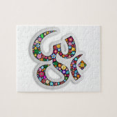 Namaste Floral Yoga Symbol ジグソーパズル (横)