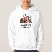Namaste in Bed – Funny Yoga Mat & Incense Design パーカ (正面)