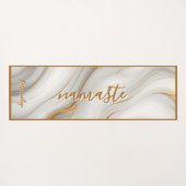 Namaste in Gold – Personalized Marble Zen ヨガマット (裏面(横))