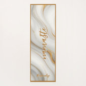 Namaste in Gold – Personalized Marble Zen ヨガマット (裏面)
