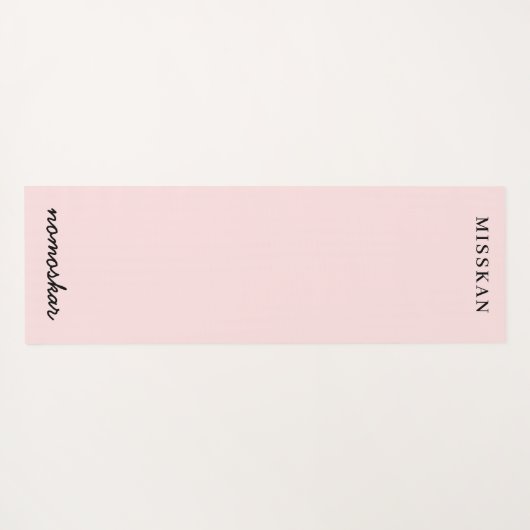 Namaste Modern Name Peachy Pink Meditation Style ヨガマット (裏面(横))