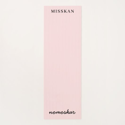 Namaste Modern Name Peachy Pink Meditation Style ヨガマット (裏面)