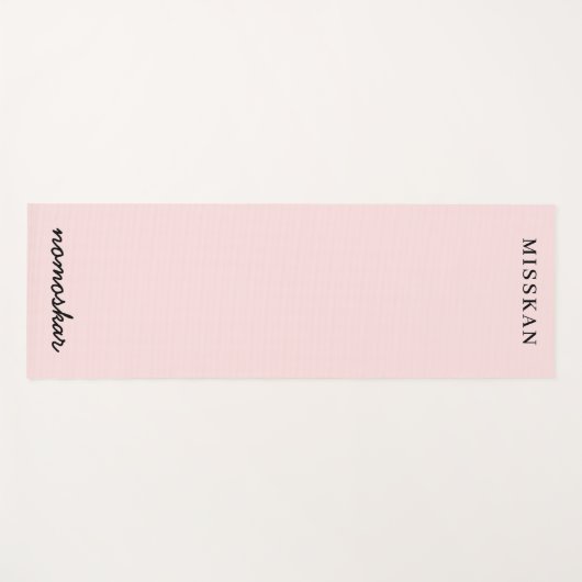 Namaste Modern Name Peachy Pink Meditation Style ヨガマット (正面(横))