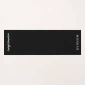 Namaste Modern Name Spiritual Meditation Black ヨガマット (裏面(横))