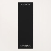 Namaste Modern Name Spiritual Meditation Black ヨガマット (裏面)