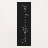 Namaste On My Mat Black Fitness Yoga Mat ヨガマット (正面)
