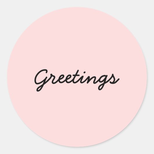 Namaste Peachy Pink Yoga Meditation Sticker ラウンドシール (正面)