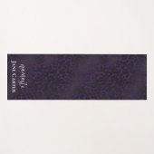 Namaste Personalize Elegant Purple Black Leopard ヨガマット (正面(横))