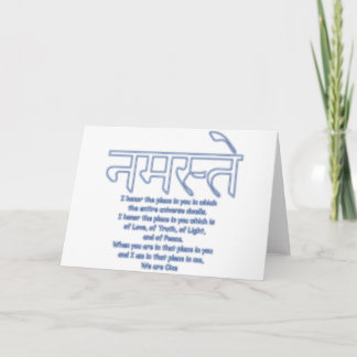 namaste we are one greeting card カード