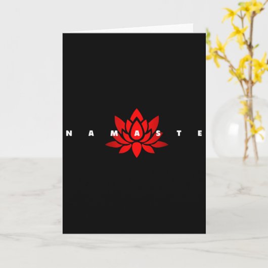 Namaste Yoga  カード (黄色い花)