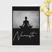 Namaste Yoga _1  カード (黄色い花)