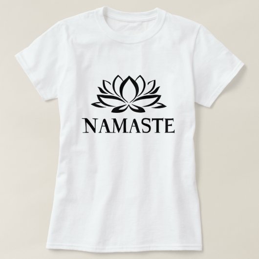 Namaste Yoga Lotus Tシャツ (デザイン正面)