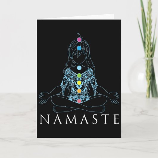 Namaste Yoga Meditation Gift  カード (正面)