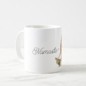 Namaste Yoga Pose Blond Girl コーヒーマグカップ (正面左)