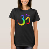 Namaste Yoga Symbol Rainbow Tシャツ (正面)
