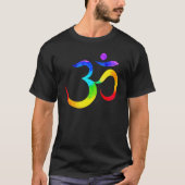 Namaste Yoga Symbol Rainbow Tシャツ (正面)