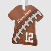 NAMEとクールNUMBERを持つサッカーオーナメント オーナメント (正面)