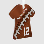 NAMEとクールNUMBERを持つサッカーオーナメント オーナメント (正面)