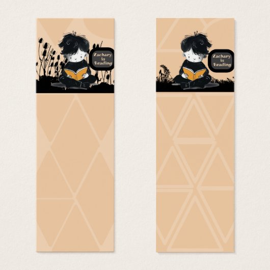 Nameは読Black Orange Peach Bookmarks (正面&裏面)