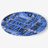 NAMEカスタマイズ可能なパーティープレート表サービス ペーパープレート (アングル)