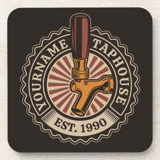 NAMEクラフトパーソナライズされたビールタップハウスブルワリーバー コースター (正面)