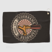 NAMEクラフトパーソナライズされたビールタップハウスブルワリーバー ゴルフタオル (横)