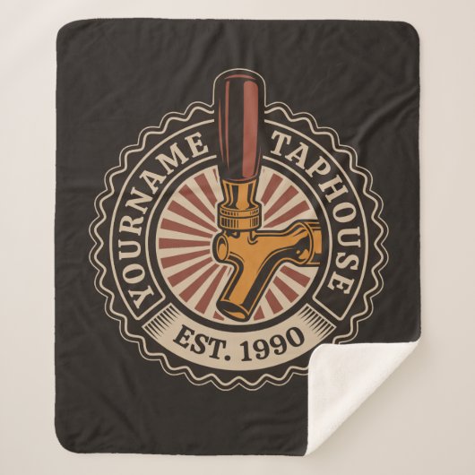 NAMEクラフトパーソナライズされたビールタップハウスブルワリーバー シェルパブランケット (正面)