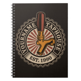 NAMEクラフトパーソナライズされたビールタップハウスブルワリーバー ノートブック