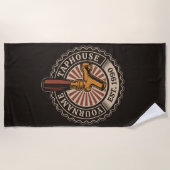 NAMEクラフトパーソナライズされたビールタップハウスブルワリーバー ビーチタオル (正面)