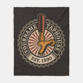 NAMEクラフトパーソナライズされたビールタップハウスブルワリーバー フリースブランケット (正面)