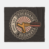 NAMEクラフトパーソナライズされたビールタップハウスブルワリーバー フリースブランケット (正面(横))