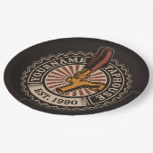 NAMEクラフトパーソナライズされたビールタップハウスブルワリーバー ペーパープレート (アングル)