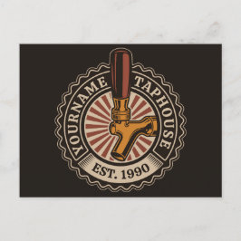 NAMEクラフトパーソナライズされたビールタップハウスブルワリーバー ポストカード