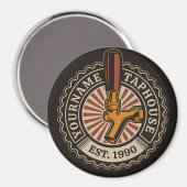 NAMEクラフトパーソナライズされたビールタップハウスブルワリーバー マグネット (正面/裏面)