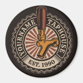 NAMEクラフトパーソナライズされたビールタップハウスブルワリーバー マグネット (正面)