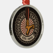 NAMEクラフトパーソナライズされたビールタップハウスブルワリーバー メタルオーナメント (右)