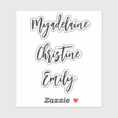 Nameシンプルスタンプ シール (シート)