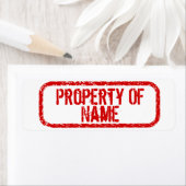 nameステッカーの"プロパティパーソナライズされた" ラベル (インサイチュ)