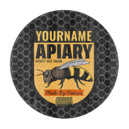 NAMEハニーパーソナライズされたビー養蜂場 カッティングボード