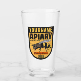 NAMEハニーパーソナライズされたビー養蜂場 タンブラーグラス