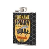 NAMEハニーパーソナライズされたビー養蜂場 フラスク (左)